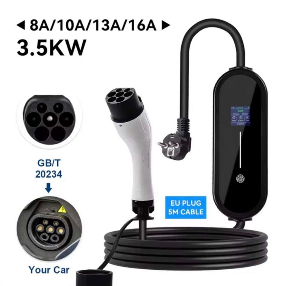 RevVolt 3.5kW Portable EV Charger 16A Level 2 – Type 1 J1772 | 5M Cable