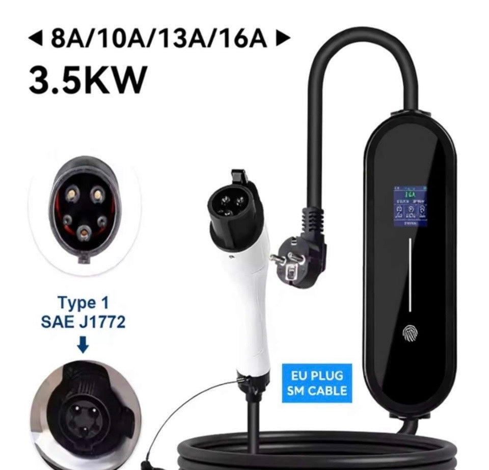 RevVolt 3.5kW Portable EV Charger 16A Level 2 – Type 1 J1772 | 5M Cable